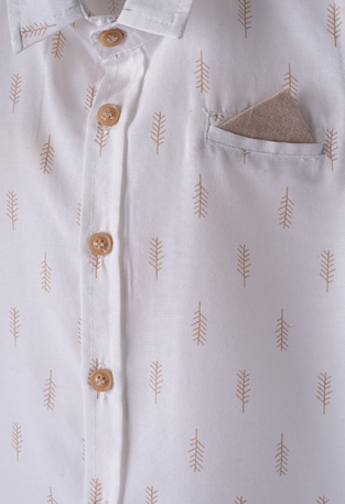 Σετ 2 τεμ. HASHTAG, πουκάμισο και βερμούδα με ασορτί αποσπώμενες τιράντες.