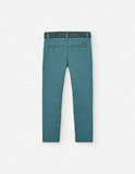Παντελόνι twill LOSAN σε πετρόλ χρώμα ζώνη.