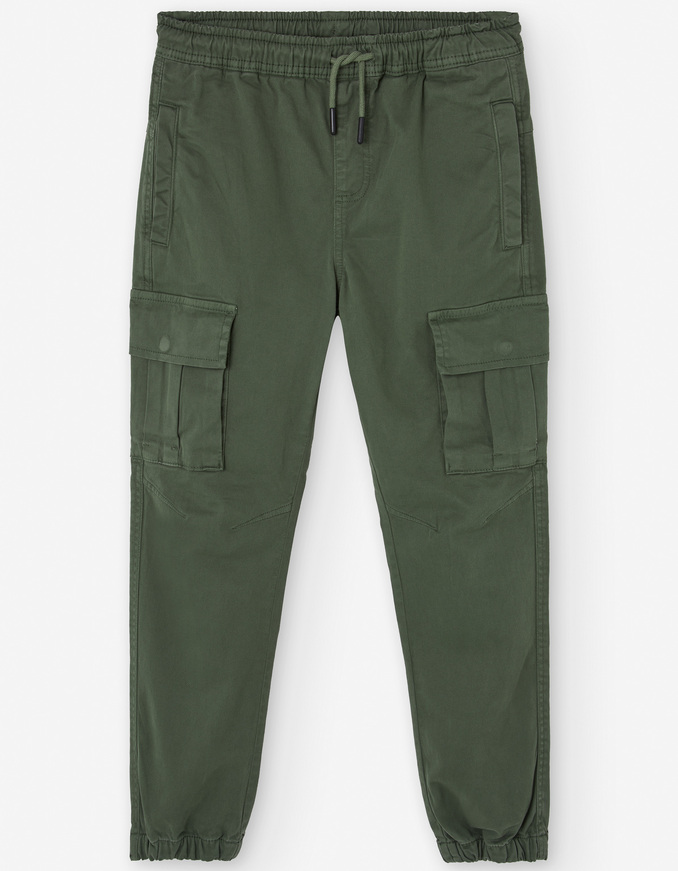 Παντελόνι cargo LOSAN σε χακί χρώμα.