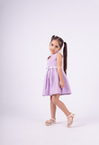 EBITA dress in lilac color with pleats.