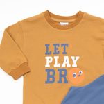 TRAX Seasonal Tracksuit Set in Mustard Color with "LET PLAY BR" Logo.