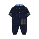 LAPIN HOUSE bodysuit in dark blue color with an impressive bear print.