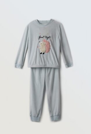 HOMMIES velvet pajamas in light blue.