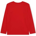 TIMBERLAND blouse in red with logo print.