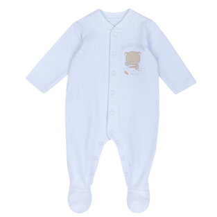 CHICCO cotton bodysuit in siel color.