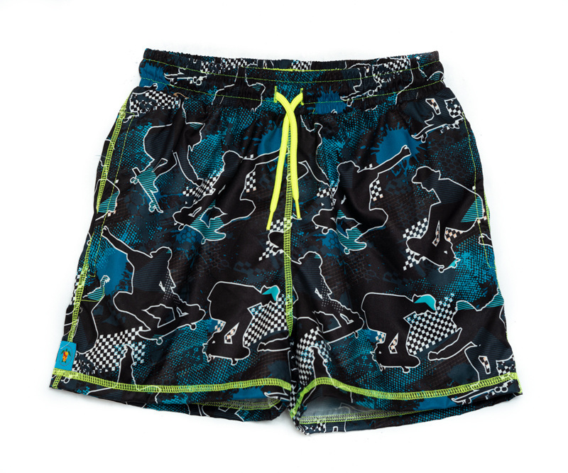 TORTUE bermuda swimsuit with skater print.