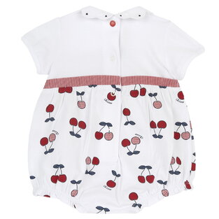 CHICCO bodysuit in white color with all over cherry print.