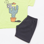 Βαμβακερό σετ TRAX σε λάιμ με ανθρακί χρώμα.