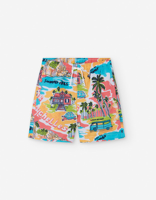 LOSAN bermuda swimsuit with "summer vibes" print
