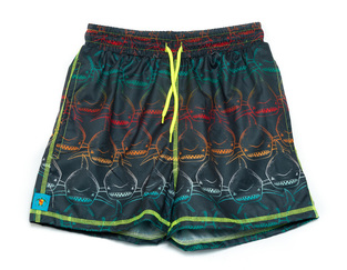 TORTUE bermuda swimsuit in blue color with shark print.