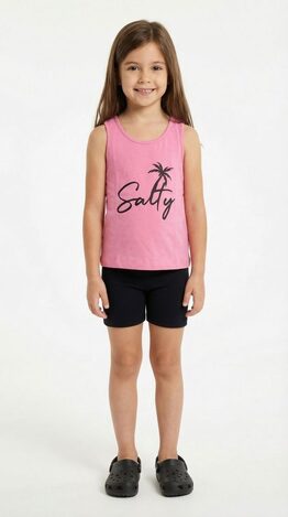 Σετ σορτς ΤRAX σε χρώμα ροζ με μαύρο.