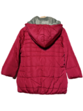 Ebita jacket in burgundy color with a hood and two internal pockets on the front.