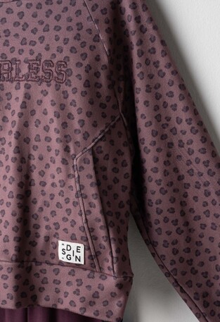 Σετ φόρμας ΕΒΙΤΑ σε χρώμα μωβ με animal print.