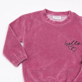 TRAX velor tracksuit set in dark pink.