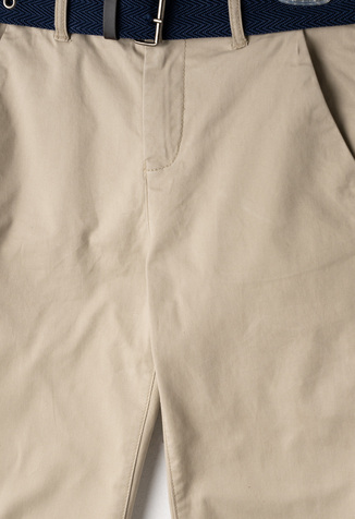 Παντελόνι HASHTAG σε μπεζ χρώμα με ανεξάρτητη ζώνη.