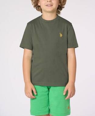 U.S. POLO shirt in olive color.