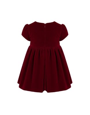 LAPIN HOUSE velvet dress in red.