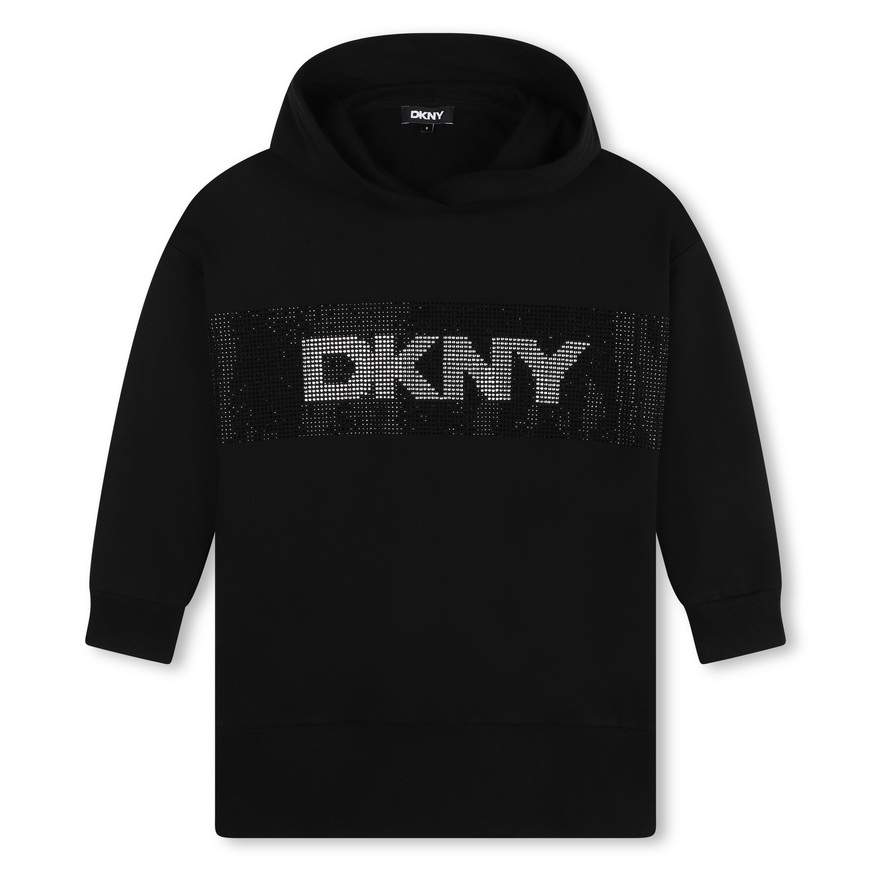 Φόρεμα D.K.N.Y. σε μαύρο χρώμα με κεντημένα στρας.