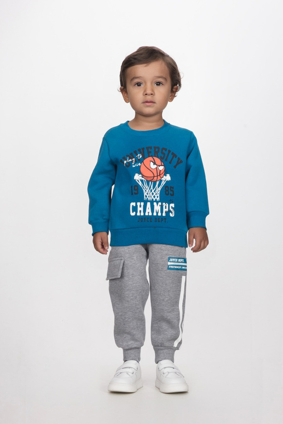 Σετ φόρμας JOYCE σε μπλε- γκρι χρώμα.