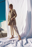 EBITA trench coat in beige color.