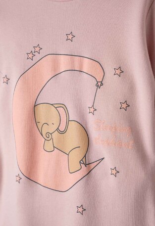 HOMMIES pajamas with matching sleep mask in pink.