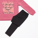 Σετ κολάν TRAX με κουκούλα, σε ροζ σκούρο χρώμα.