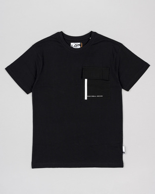 Μπλούζα LOSAN σε μαύρο χρώμα με το λογότυπο "MAKE IT SIMPLE".