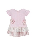 LAPIN HOUSE pink dress with kipur ruffles.