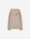 Μπλούζα φούτερ LOSAN σε μπεζ χρώμα με κουκούλα.
