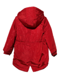 Ebita jacket in burgundy-red color with removable hood and two external pockets on the front.