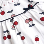 CHICCO shorts set in white color with cherry print.