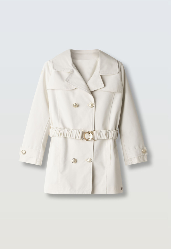 Καμπαρντίνα ΕΒΙΤΑ σε χρώμα εκρού απαλό.