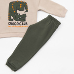 Σετ φόρμας TRAX σε μπεζ-λαδί χρώμα.