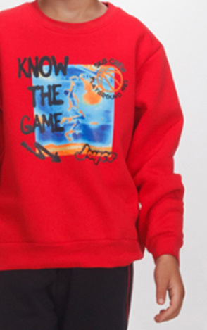 Σετ φόρμας JOYCE σε κόκκινο με μαύρο χρώμα.