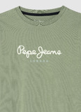 Μπλούζα βαμβακερή Pepe Jeans σε λαδί χρώμα.