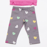 Σετ κολάν TRAX σε φούξια χρώμα με ανάγλυφο τύπωμα γατούλας.