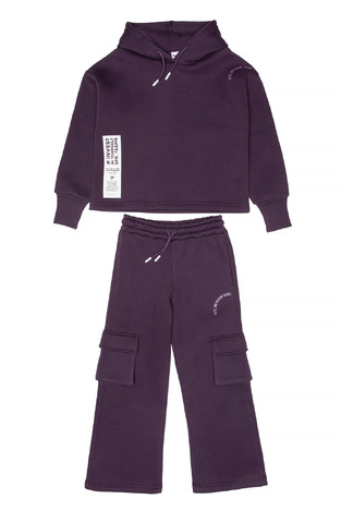 SPRINT suit set in dark purple color with built-in hood. 