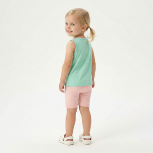 TRAX leggings set in turquoise and light pink.