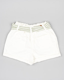 LOSAN jeans shorts in white color with belt.
