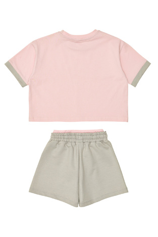 Σετ σορτς SPRINT σε χρώμα ροζ με ανάγλυφο τύπωμα στο μπροστινό μέρος.