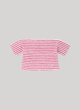 Μπλούζα τοπ PEPE JEANS σε ροζ ριγέ χρώμα.
