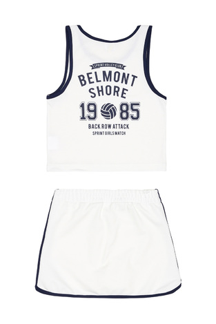 Set of SPRINT shorts with skirt look in off-white color.