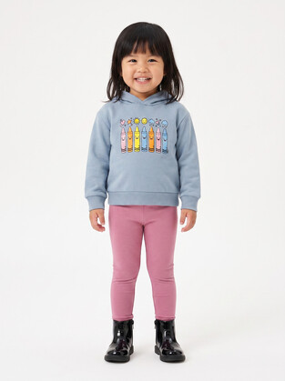 Set of TRAX leggings in lilac and pink.