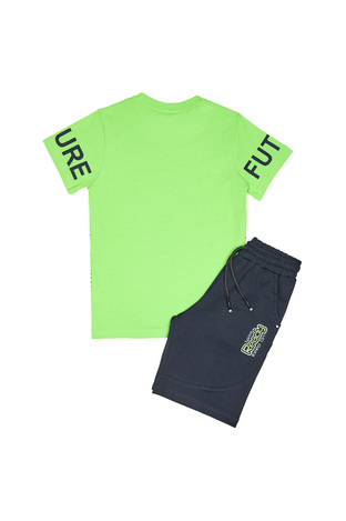 Set of SPRINT shorts in green color with embossed logo.
