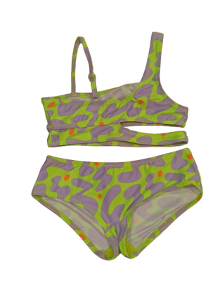 CROOLita bikini swimsuit in lime with lilac color.