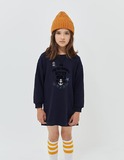 IKKS dress in dark blue color with anchor print.