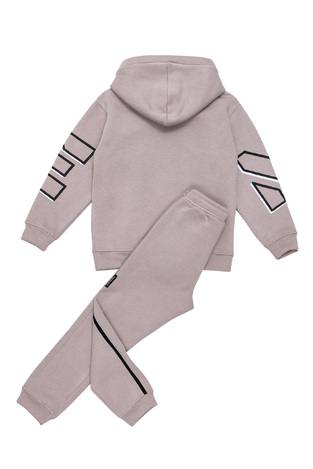 SPRINT tracksuit set with hood in beige.