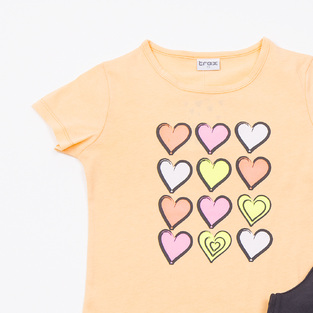 Σετ κολάν ΤRAX σε χρώμα πορτοκαλί με μαύρο.