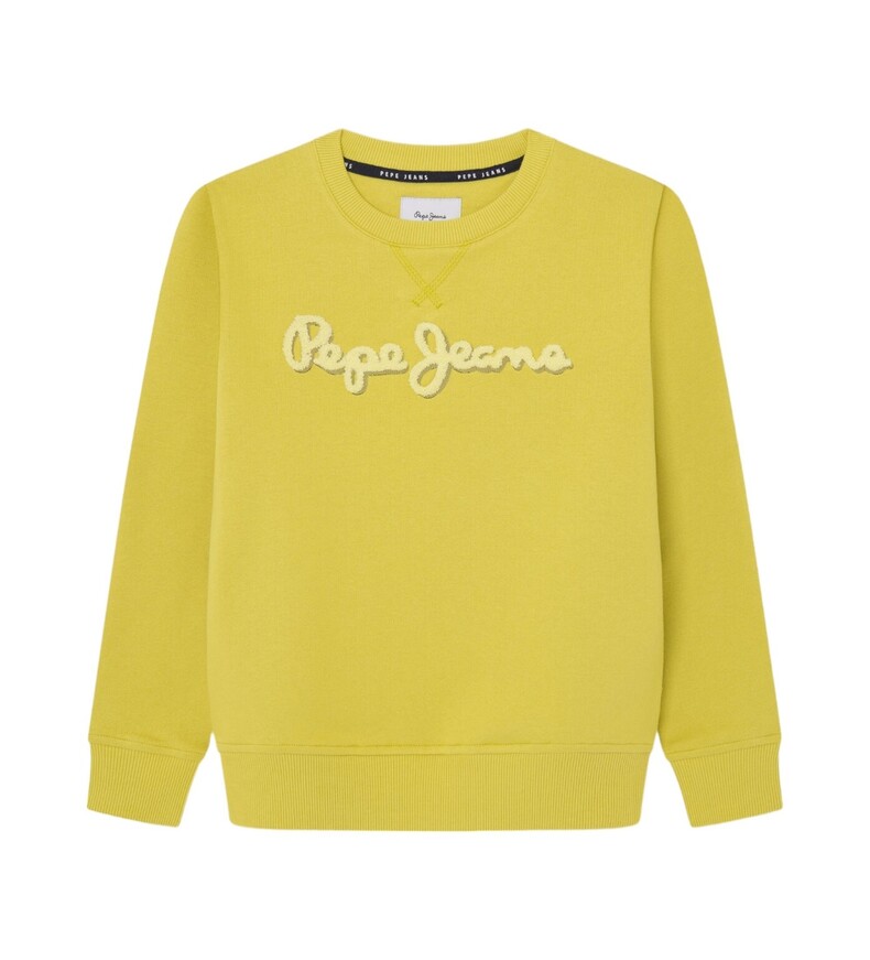 Μπλούζα φούτερ PEPE JEANS σε λάιμ χρώμα με logo print.