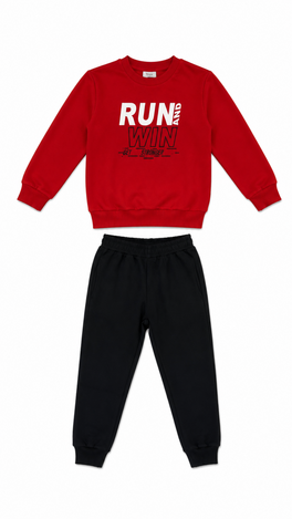 TRAX tracksuit set in red-black.